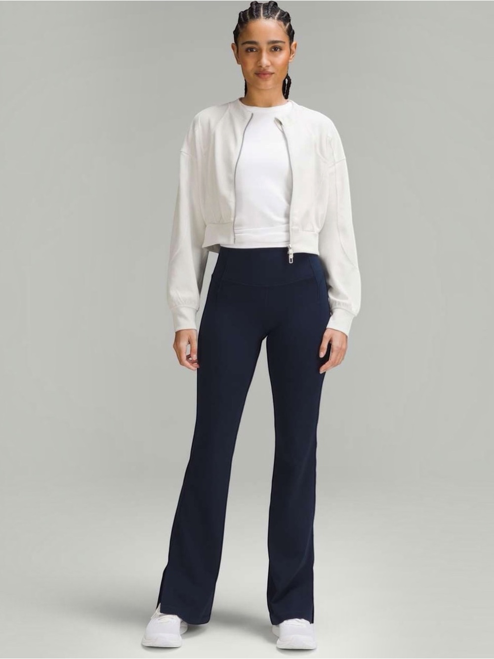 Lululemon Ribbed Softstreme Cropped Jacket Bone Size 2